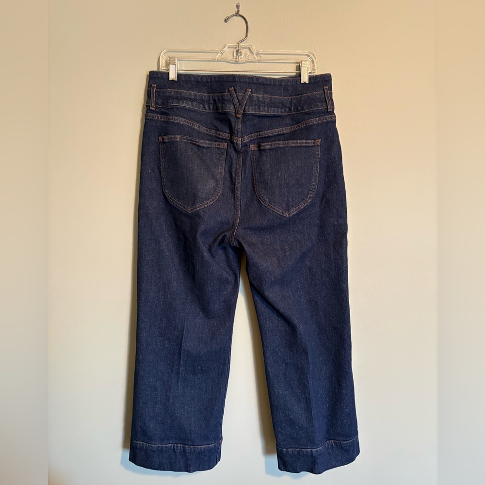 Veronica Beard Hilde Crop Wide Leg Jeans In Indigo View 4